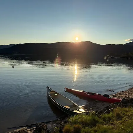 Ved Nisser Med Egen Strand, Brygge, Peis Og Robat Til Fri Bruk בית נופש Kyrkjebygdi